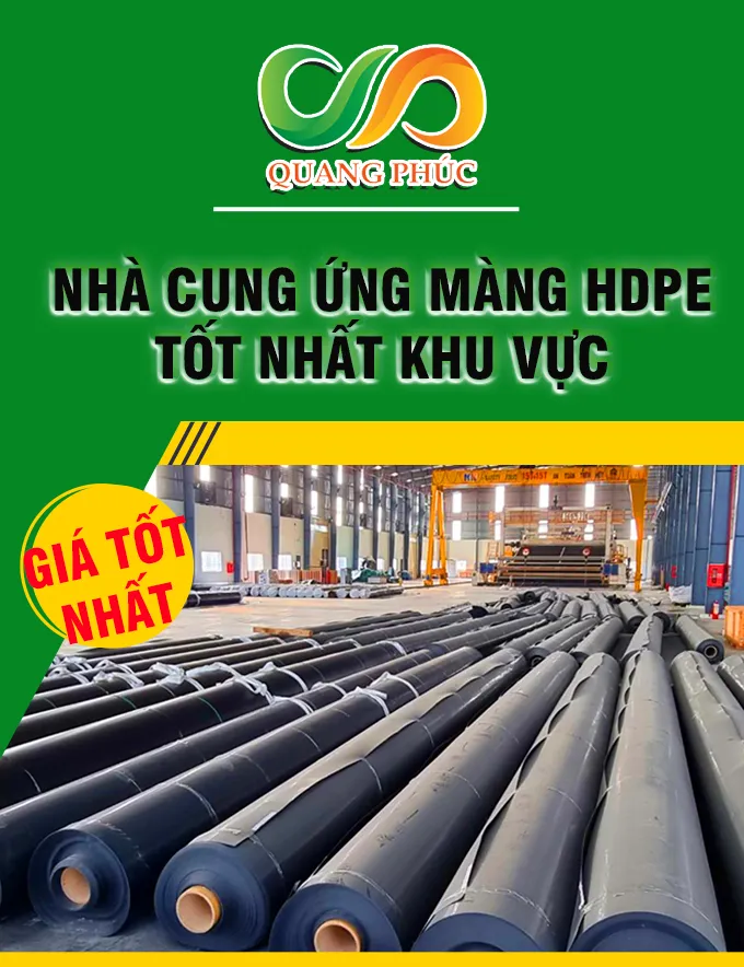 Môi Trường Quang Phúc chuyên cung cấp và thi công màng chống thấm HDPE chất lượng cao
