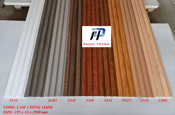 Một số mẫu lam ốp tường 3 sóng đẹp phân phối bởi Vật Liệu Phúc Thịnh