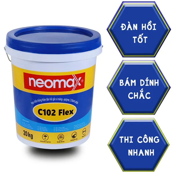 Neomax C102 Flex vật liệu chống thấm đàn hồi cho sàn và bể chứa nước