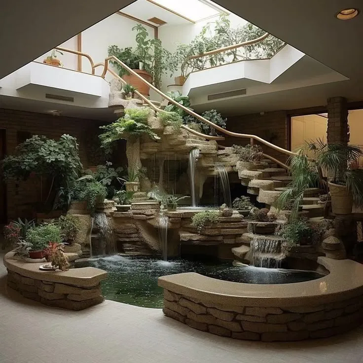 Nghệ thuật Aquascape trong hồ cá koi mini, tạo cảnh quan thủy sinh sống động