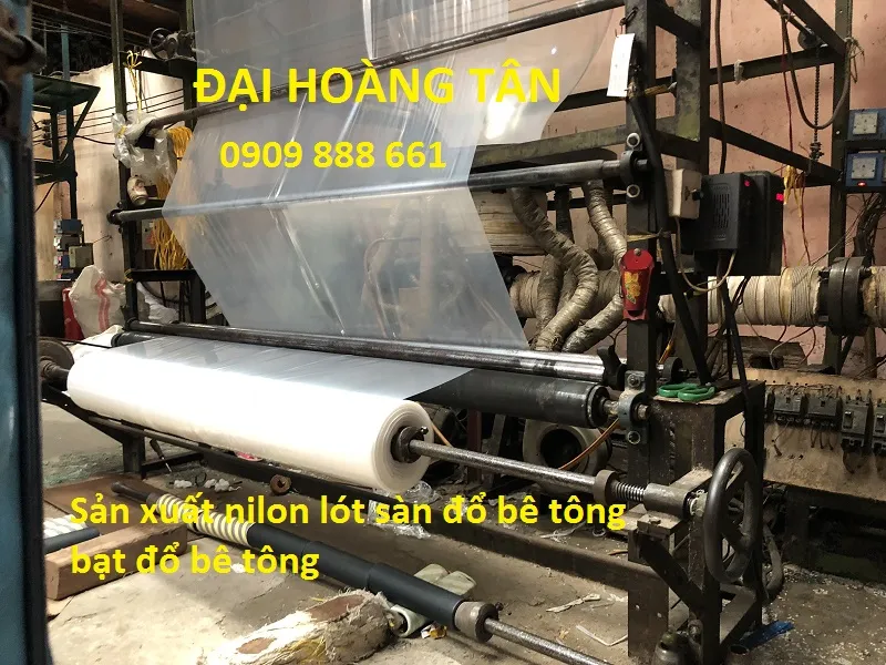 Nilon trắng lót sàn đổ bê tông