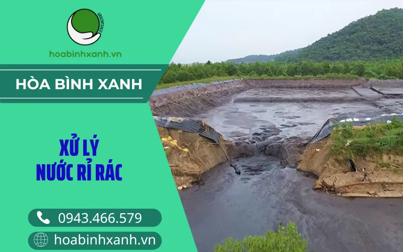 Nước rỉ rác có màu nâu đen thẩm thấu từ bãi rác