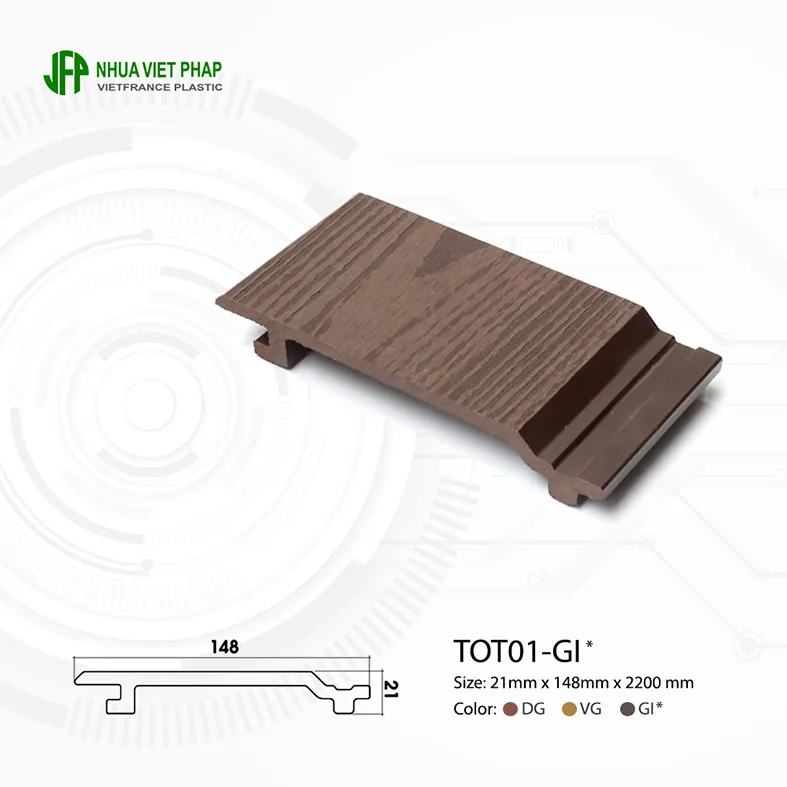 ốp tường ngoài trời gỗ nhựa TOT01
