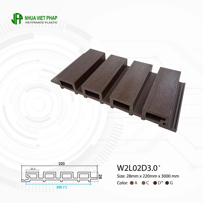 ốp tường ngoài trời gỗ nhựa