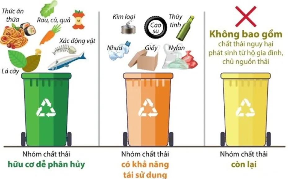 Phân loại rác thải sinh hoạt hiệu quả