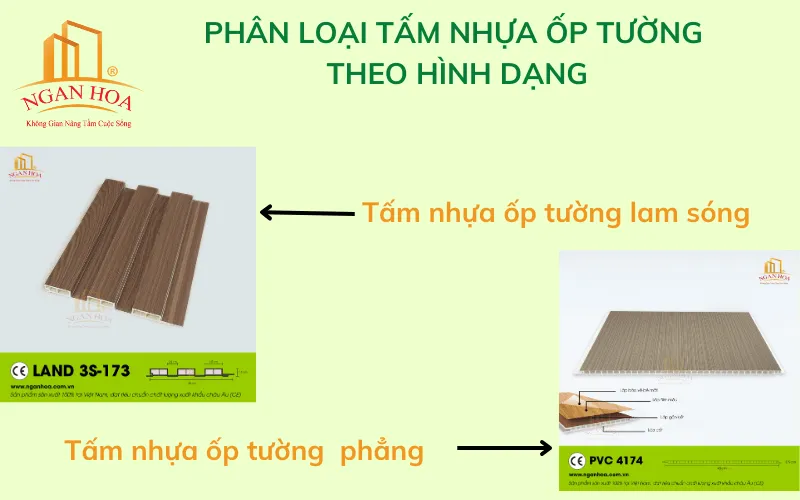 Phân loại tấm ốp tường theo hình dạng