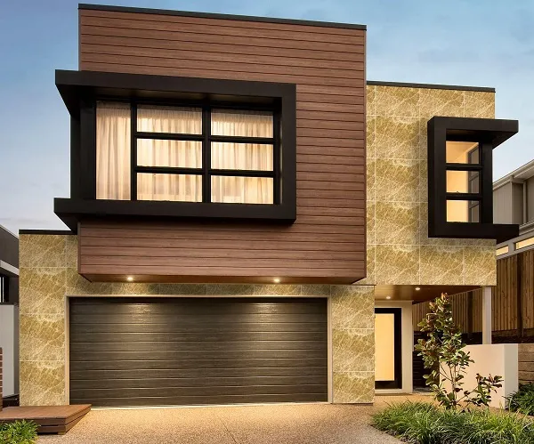 Phối đá ốp vân gỗ tạo điểm nhấn độc đáo cho mặt tiền nhà