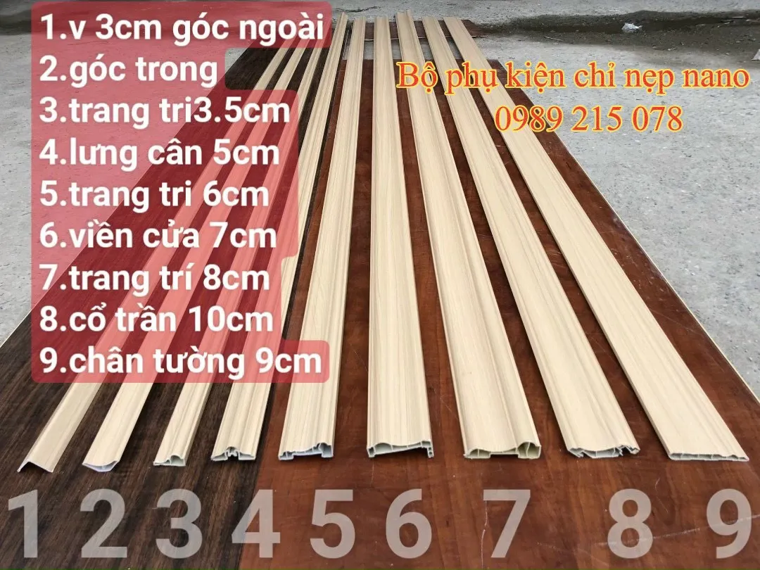 Phụ kiện phào nẹp cho tấm nhựa ốp trần và tường