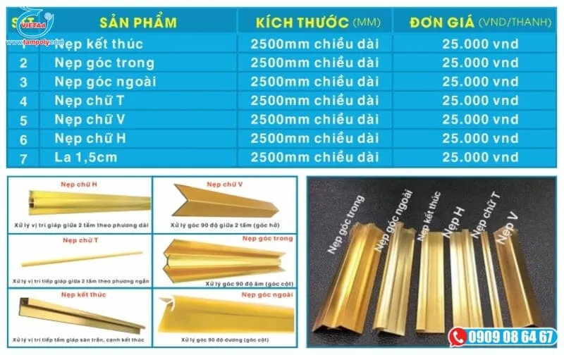 Phụ Kiện Tấm Ốp Tường