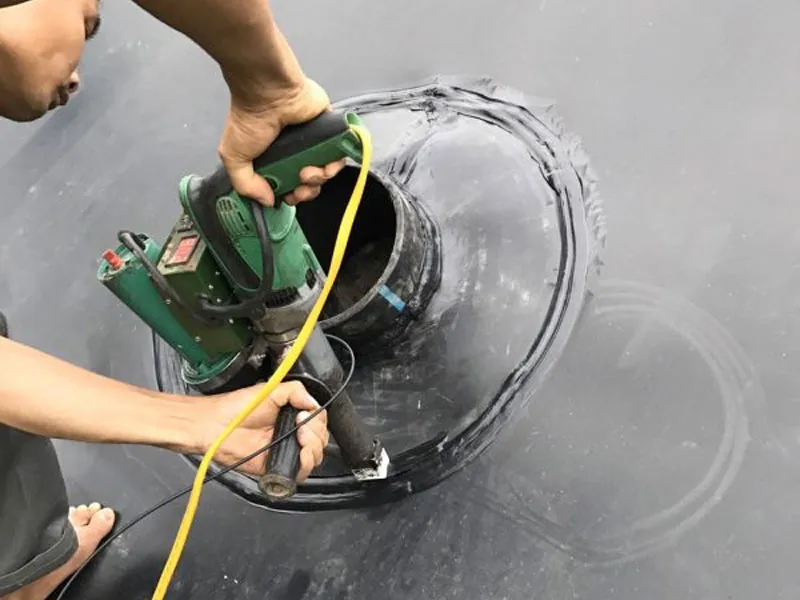 Phương pháp hàn đùn màng chống thấm HDPE cho các vị trí góc hẹp