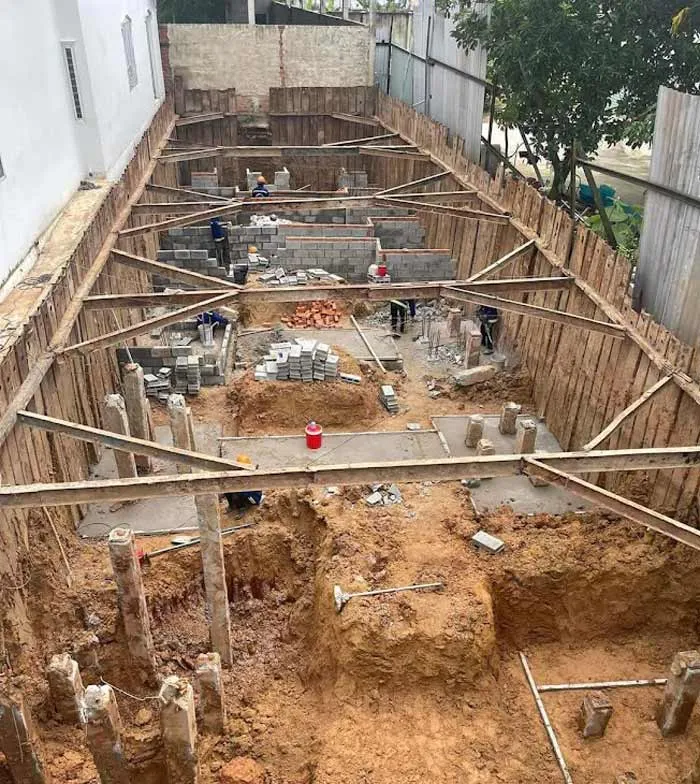 Quy trình & biện pháp thi công nhà phố có tầng hầm đạt chuẩn