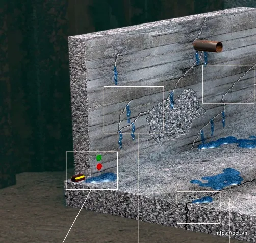 Quy trình bơm keo epoxy xử lý và chống thấm vết nứt sàn bê tông