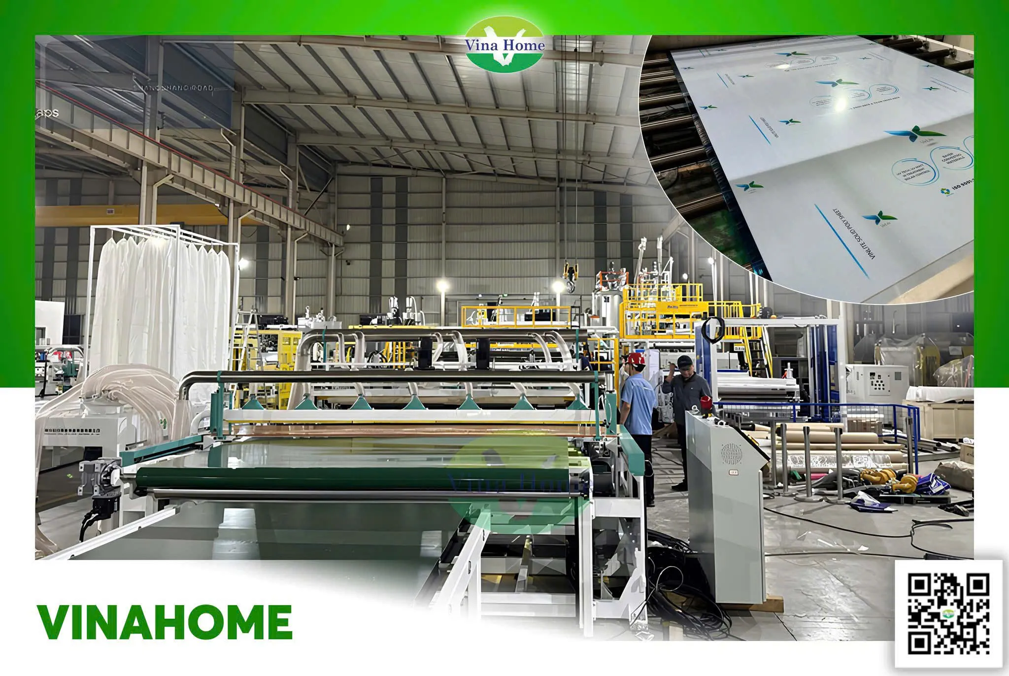 Quy trình sản xuất tấm nhựa Polycarbonate tại nhà máy.