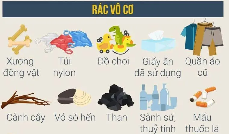 Rác vô cơ cần xử lý đặc biệt