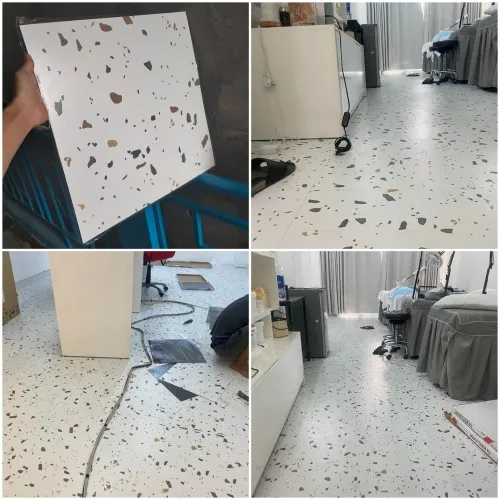 Sàn nhựa giả đá mã TA51 tạo điểm nhấn cho không gian