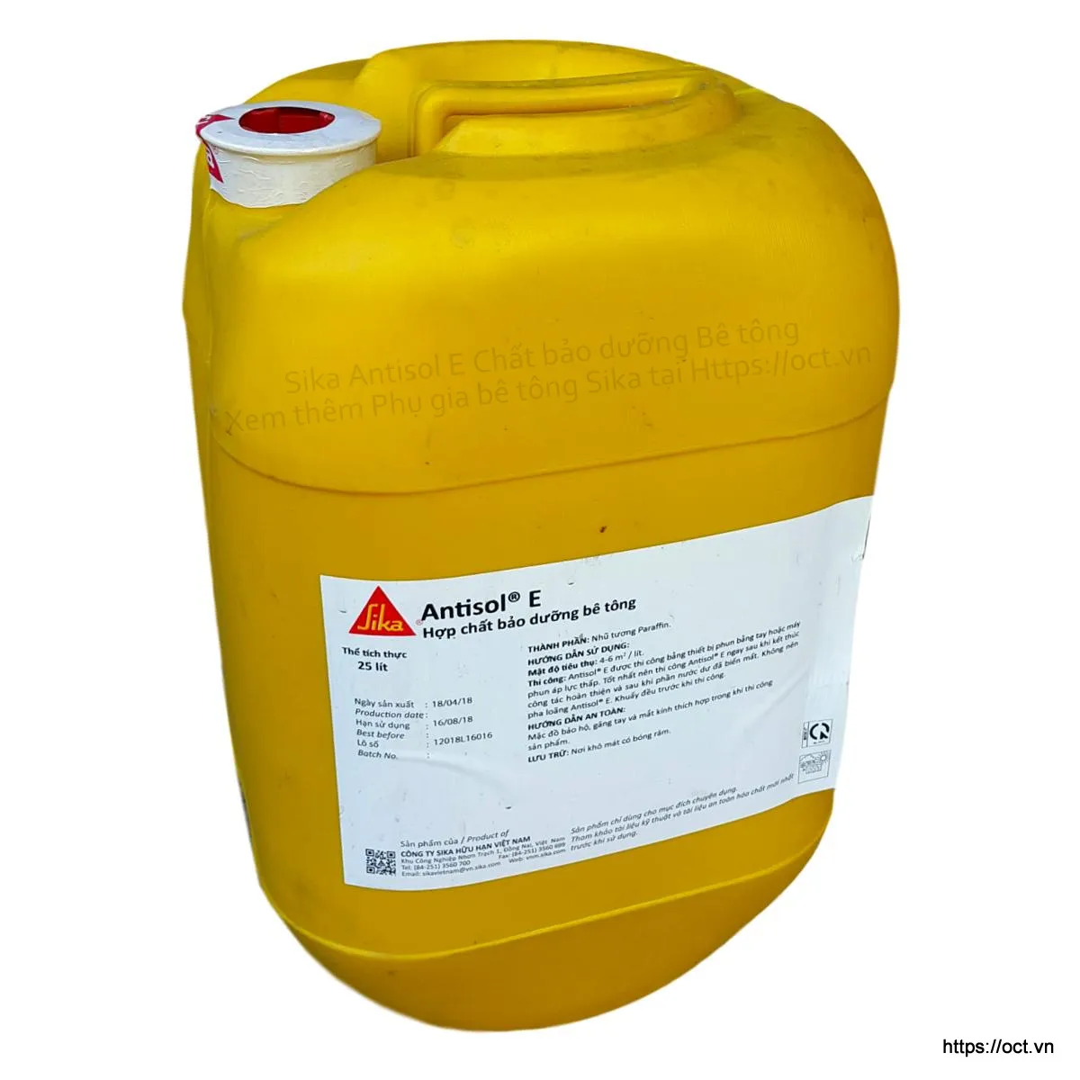 Sản phẩm Antisol, dung dịch bảo dưỡng bề mặt bê tông sau chống thấm