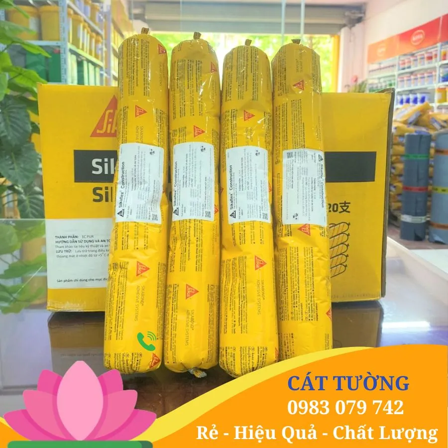 Sản phẩm Sika Flex Construction chuyên dụng cho việc xử lý các vết nứt tường, đảm bảo độ bền và chống thấm