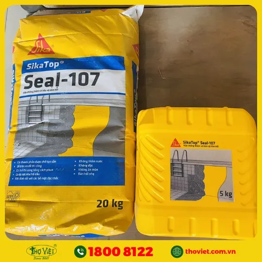 Sản phẩm Sikatop Seal 107, giải pháp chống thấm gốc xi măng hai thành phần cho trần nhà.