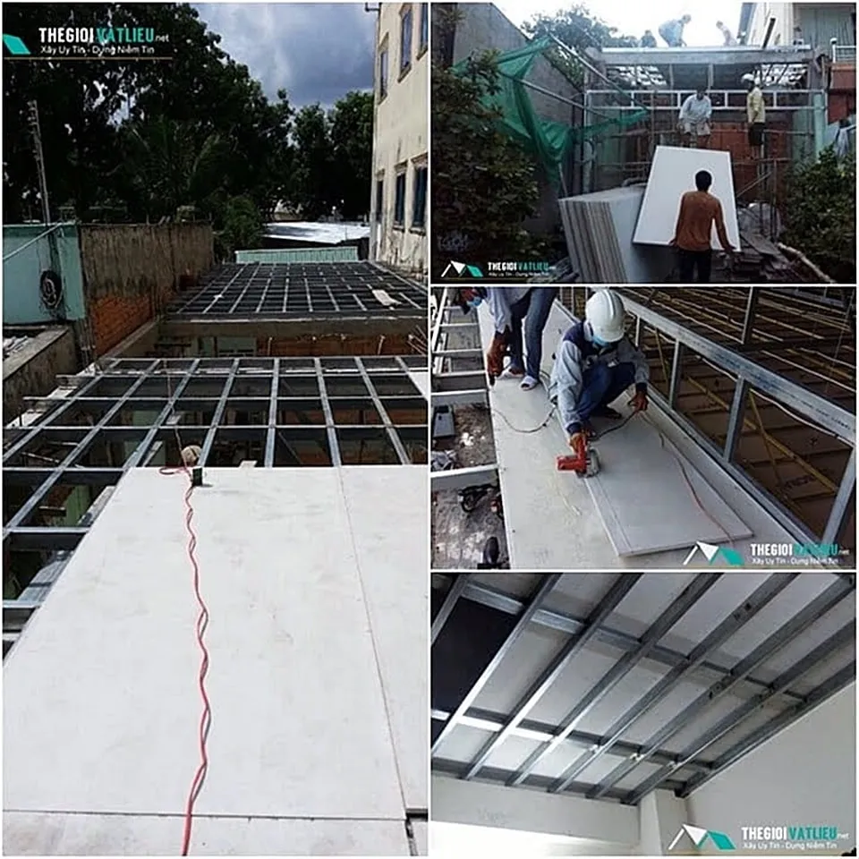 Sân thượng bê tông rộng rãi, bền đẹp sau thi công