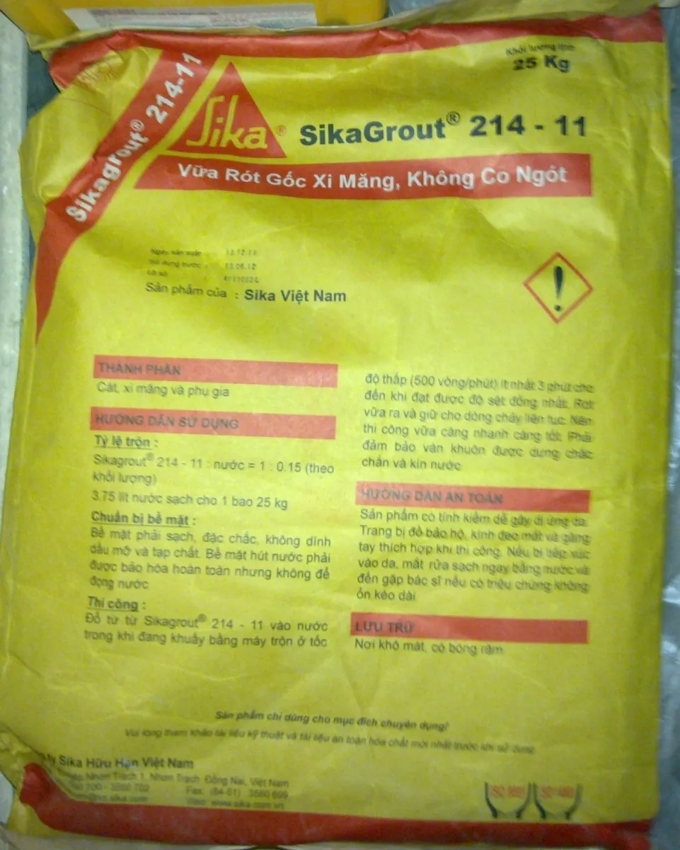 Sika Grout ứng dụng trong việc gia cố kết cấu bê tông
