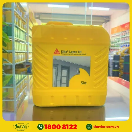 Sika Latex, phụ gia cải thiện độ bám dính và khả năng chống thấm cho vữa xi măng.
