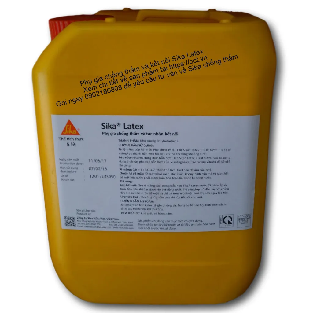 Sika Latex phụ gia hồ dầu kết nối lớp vữa trát mới