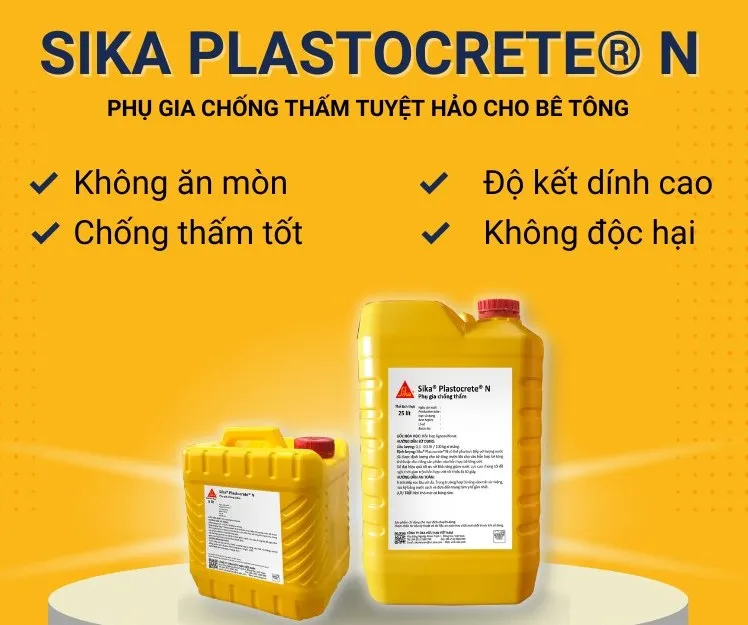 Sika Plastocrete N phụ gia hóa dẻo chống thấm cho bê tông