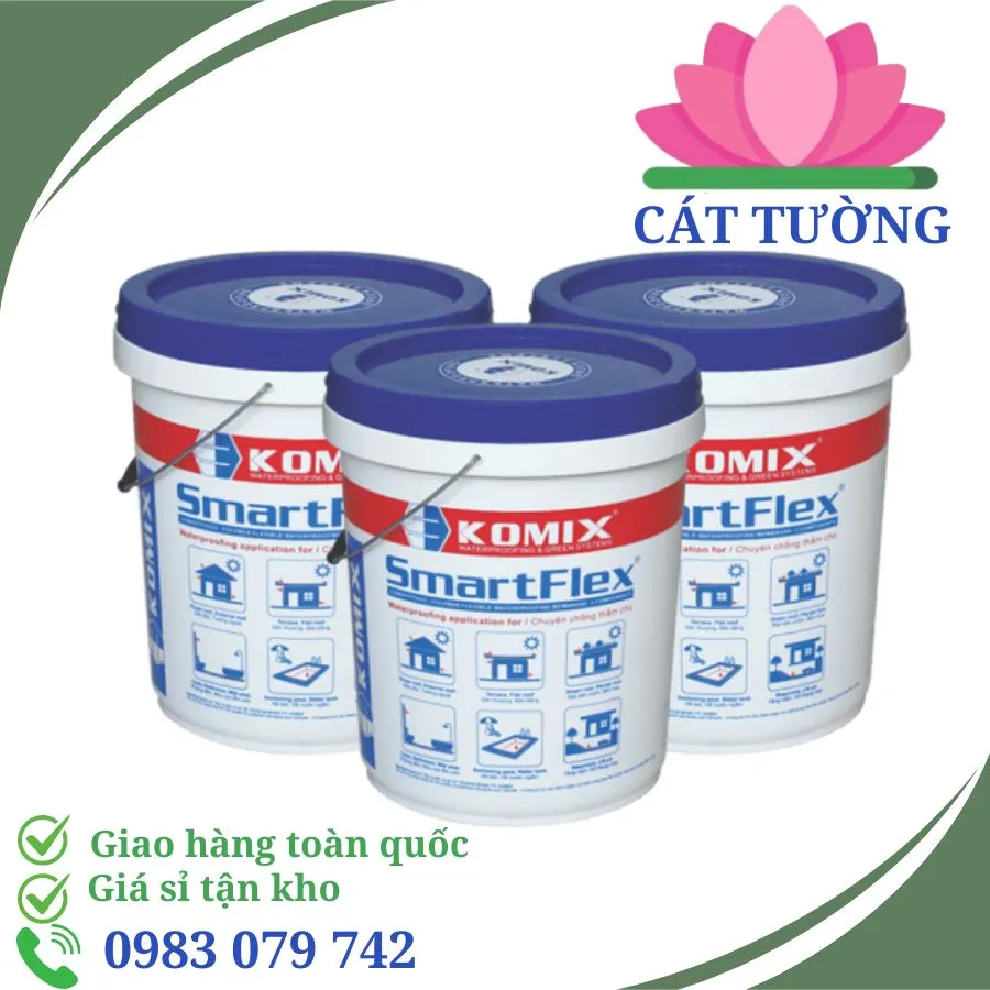 Sika Smartflex Komix - vật liệu chống thấm gốc xi măng 2 thành phần với độ bền và bám dính vượt trội