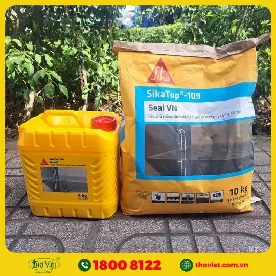 Sika Topseal 109, sản phẩm chống thấm với khả năng kháng nước và tăng cường độ bền.