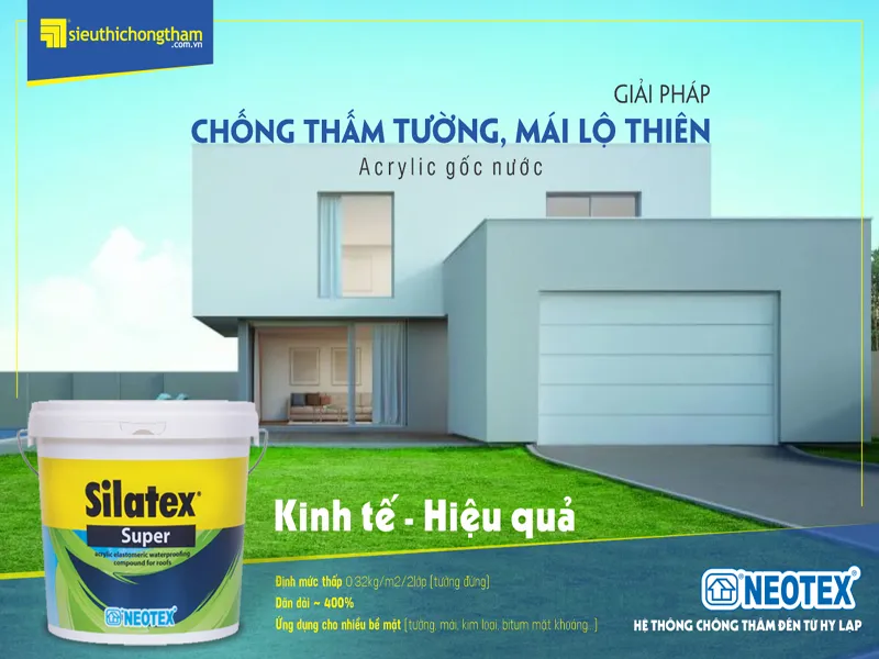 Sơ đồ giải pháp xử lý chống thấm mái bê tông lộ thiên hiệu quả.