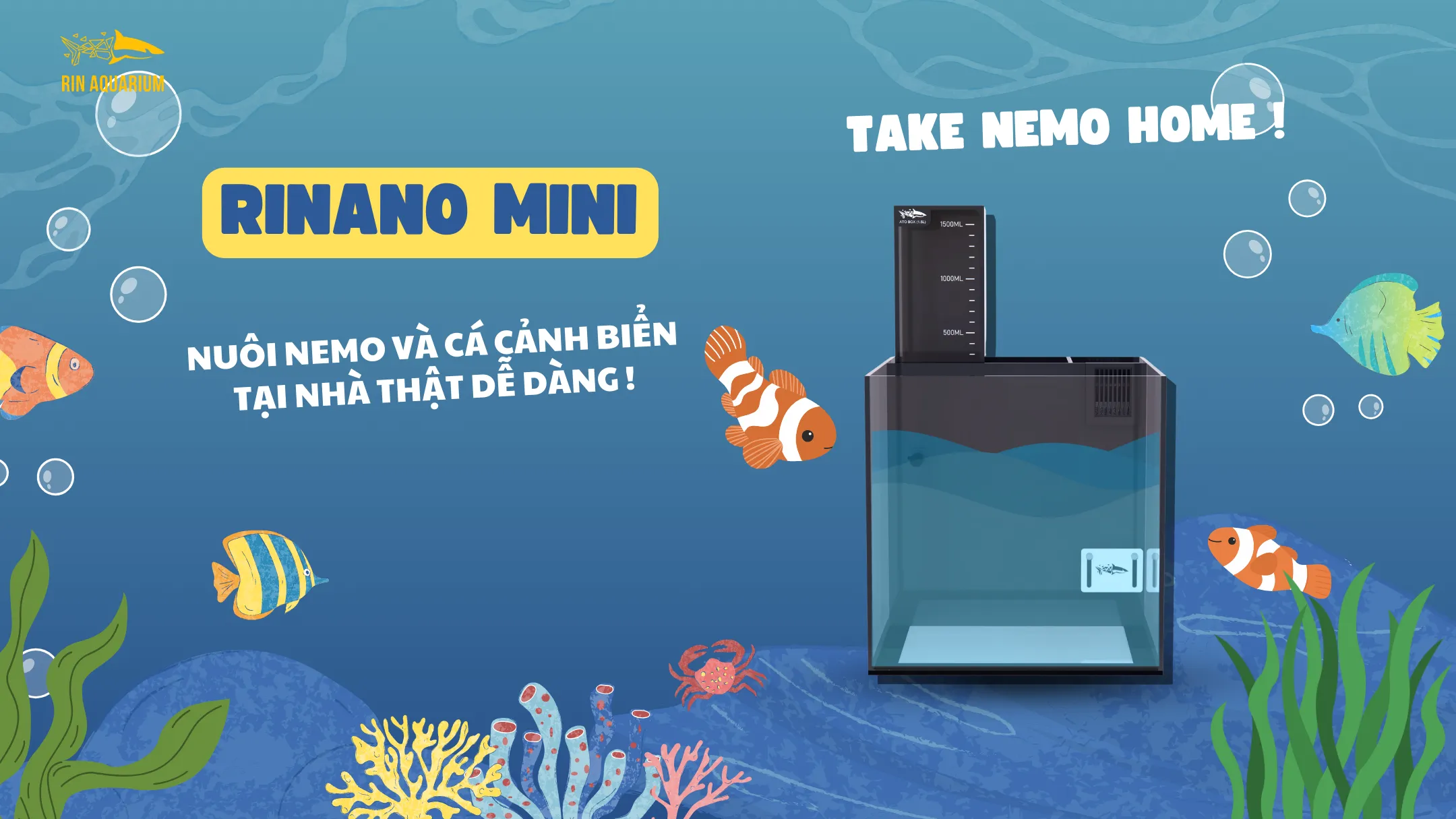 Sơ đồ hệ thống lọc vi sinh và lọc thô của bể cá cảnh biển mini