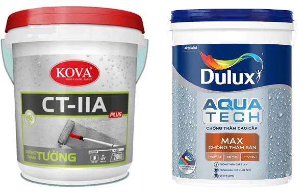 Sơn chống thấm chuyên dụng cho tường nhà bên trong: Dulux hoặc Kova