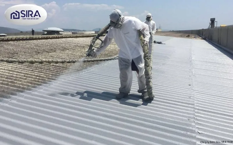 Sơn chống thấm mái tôn tiếp giáp tôn với tôn