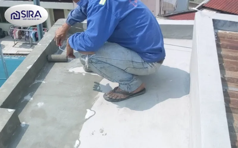 Sơn chống thấm sân thượng ít đi lại - SR01