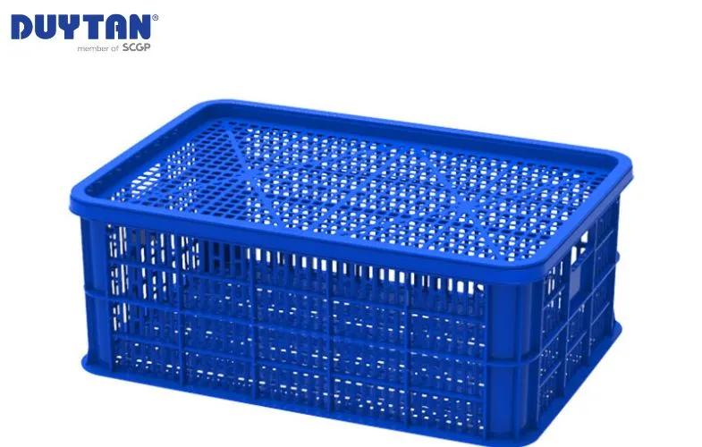 Sóng nhựa hở (rỗng) với thiết kế lưới, tối ưu cho thông gió và thoát nước trong ngành nông sản