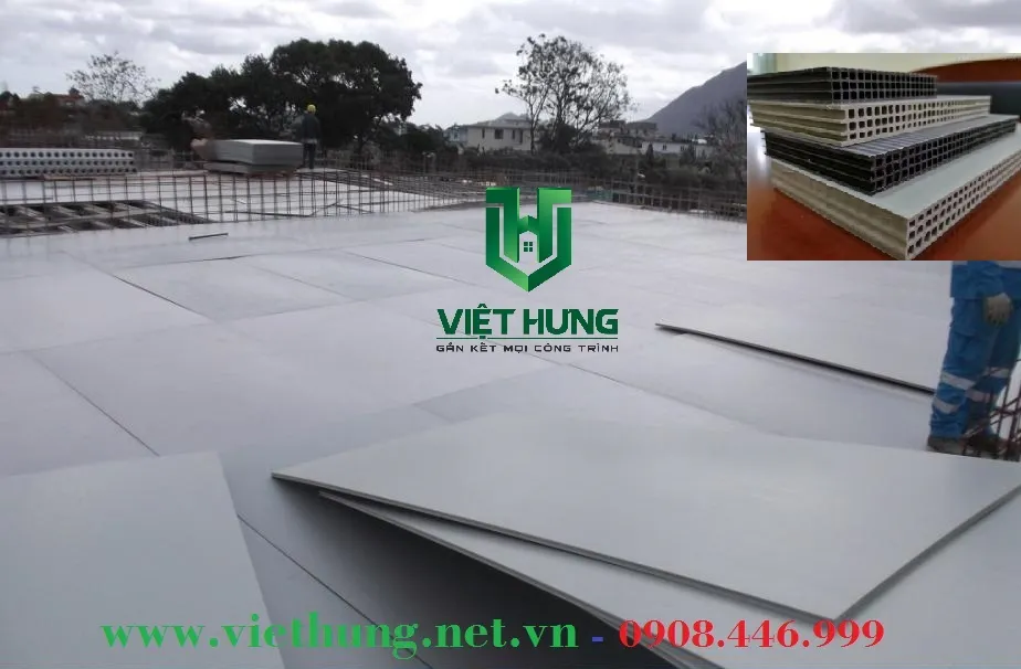 Tấm cốp pha lót sàn bê tông trong xây dựng