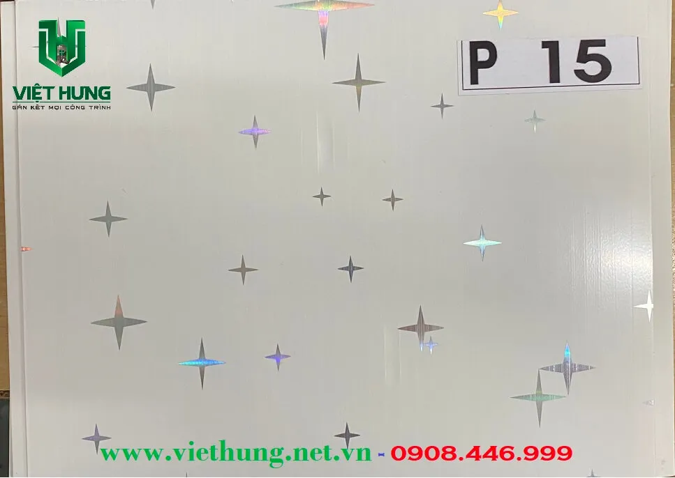 Tấm la phông trần nhựa dài bản 25cm màu kem P15