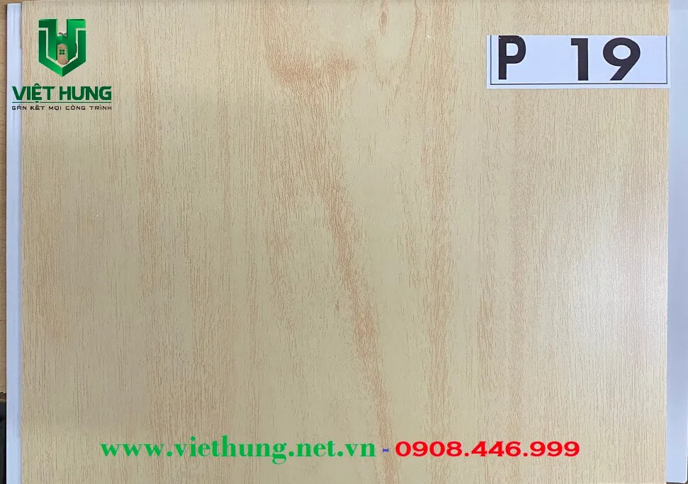 Tấm la phông trần nhựa dài bản 25cm màu vân gỗ P19