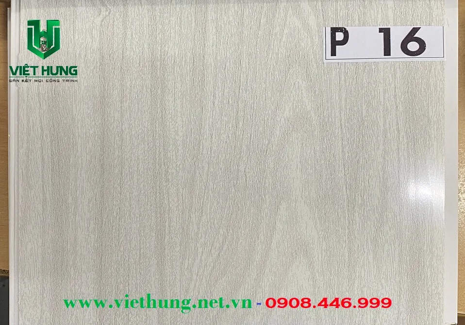 Tấm la phông trần nhựa dài bản 25cm màu vân gỗ xám P16