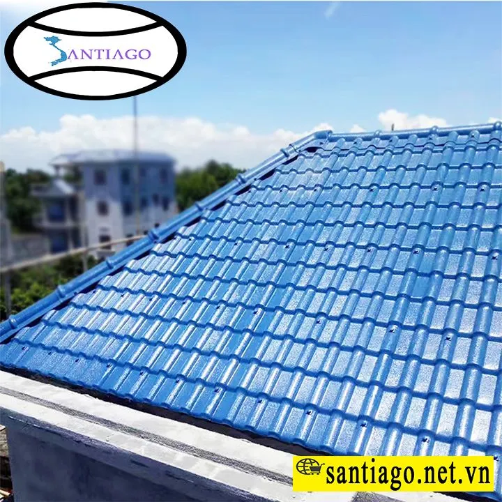 Tấm lợp sóng ngói nhựa màu xanh dương