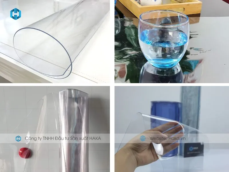 Tấm nhựa dẻo trong suốt trải bàn bảo vệ mặt gỗ, bàn ăn gia đình