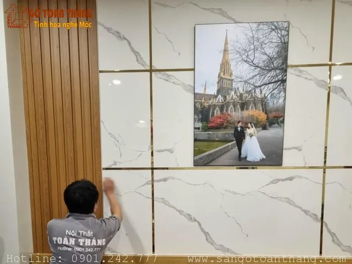 Tấm nhựa giả đá ốp tường trang trí