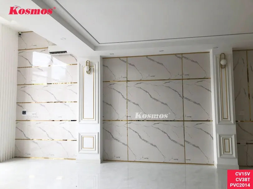 Tấm nhựa giả đá vân mây cho phòng khách PVC2014 tạo vẻ đẹp thanh lịch
