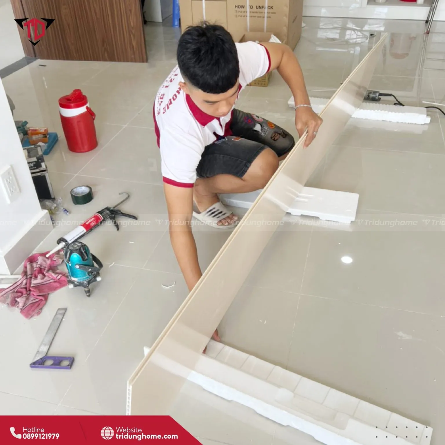 Tấm nhựa giả gỗ ốp trần Nano cho không gian hiện đại