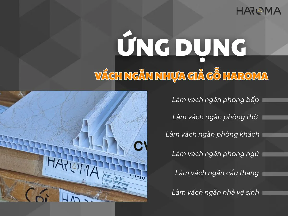 Tấm nhựa ngăn phòng Haroma ứng dụng linh hoạt cho không gian cầu thang
