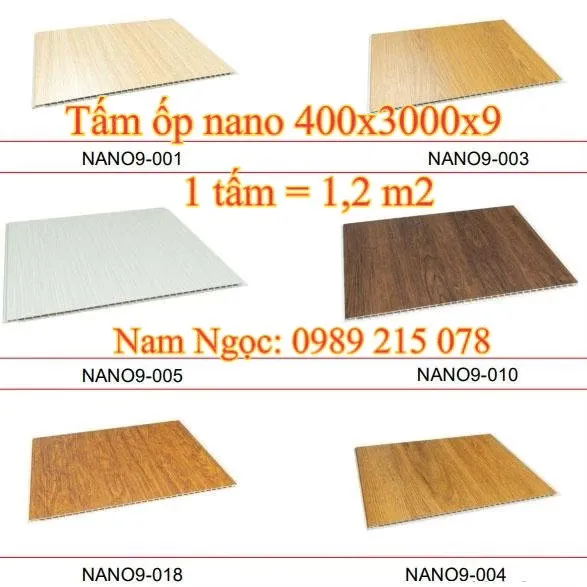 Tấm nhựa ốp trần giá rẻ PVC nano vân gỗ sang trọng