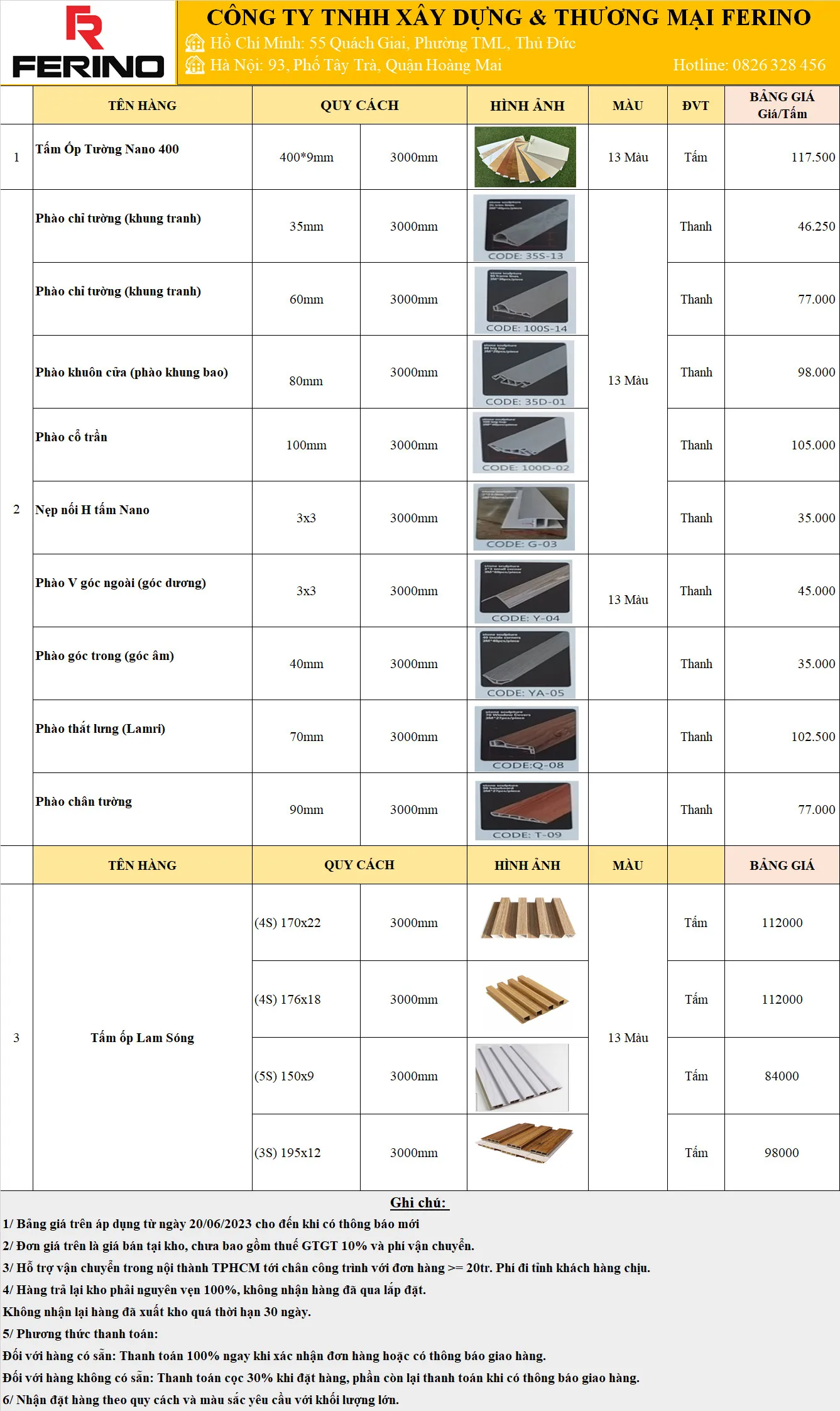 Tấm nhựa ốp tường Ferino nội thất chất lượng cao