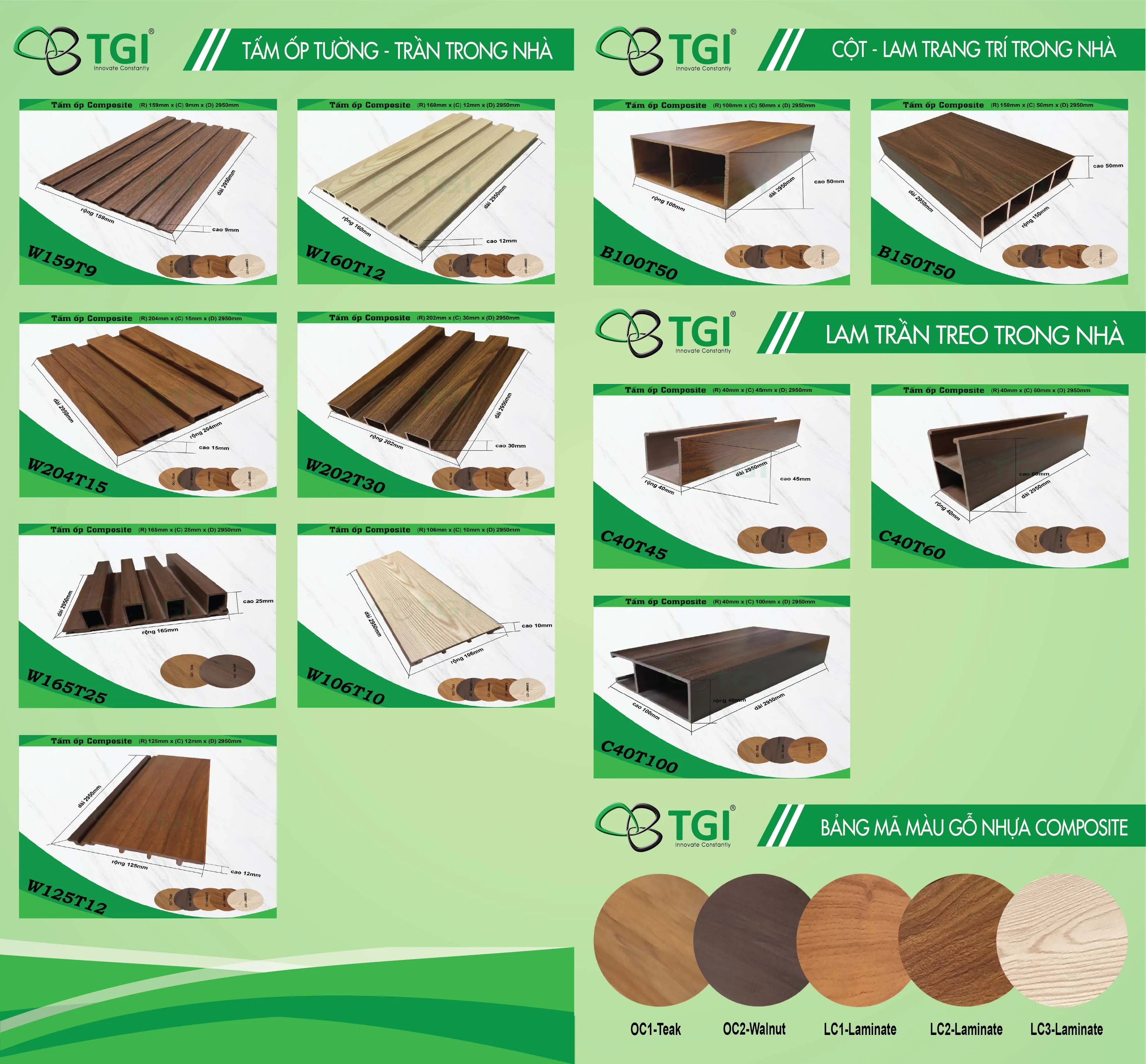 Tấm Nhựa Ốp Tường Gỗ Nhựa Composite