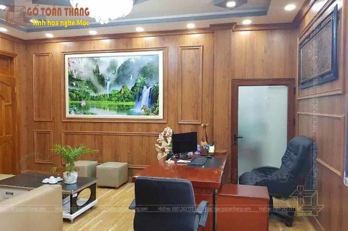 Tấm nhựa ốp tường Nano được sử dụng trong nội thất phòng khách