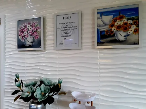 Tấm nhựa ốp tường PVC 3D màu trắng tạo điểm nhấn sang trọng cho bức tường